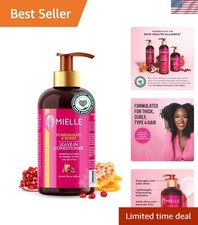 12 Fl Oz Curly Hair Leave-In Conditioner - Hydrating Pomegranate & Honey Formula