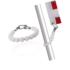 Flag Pole Retainer Ring Heavy Duty White Beaded Retainer Rings for FlagPole K...