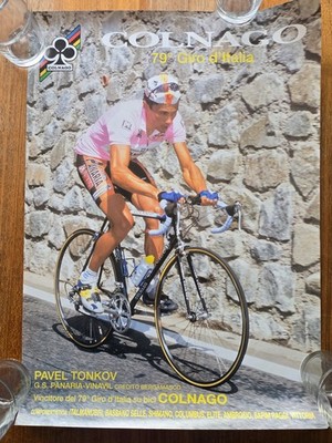 Vintage Campagnolo Giro d'Italia Poster - Pavel Tonkov mid 90s, 1996 Winner