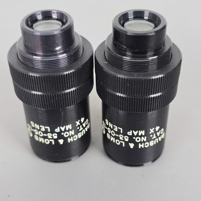 2 Bausch & Lomb 4X Map Lens Cat. No. 53-05-13 Black Precision Optical Tools