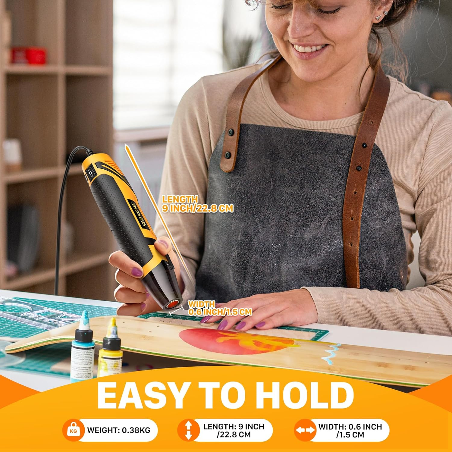 Mini Heat Gun, 350W 2-Temp Settings 500℉ & 842℉（260℃& 450℃） Fast Heat Hot Air Gu