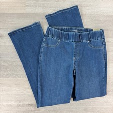 NWT Chicos Pull On Bootcut Jeans 00 US 2 Bliss Med Wash Elastic Waist Stretch
