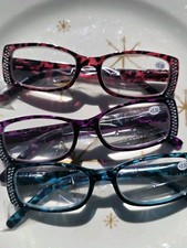 NEW lot of 3* 3.50 Reading Glasses Red Blue P...