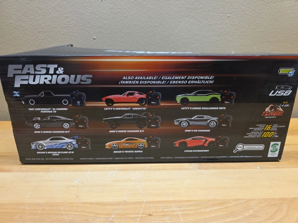 Fast & Furious Brian’s Nissan Skyline R34 2.4GHz RC Car Turbo **Box Worn** - Image 3 of 4