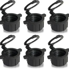 6 PCS Racing Vent Caps Fit Jug Can, 24 mm Black 3045 Vent Caps -6 PCS