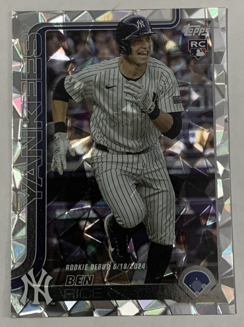 2025 Topps Update Diamante Foil Rookie Debut Ben Rice New York Yankees US25