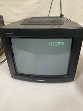 SONY Trinitron KV-10FMR20 10" Mega Bass Color TV Radio Retro Vintage Gaming