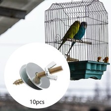 10 Pieces Screws Cage Nuts Metal Screw Nut with Gaskets for Bird Stand Exercise