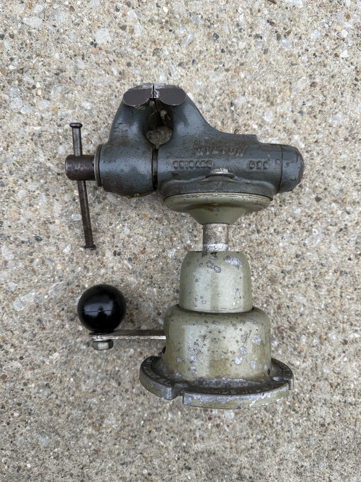 VTG Wilton 2” Baby Bullet Vise with Wilton Powrarm Junior Power Arm Swivel Base