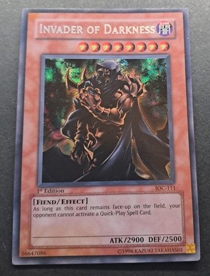YUGIOH Invader Of Darkness IOC-111 Secret Rare 1st 
