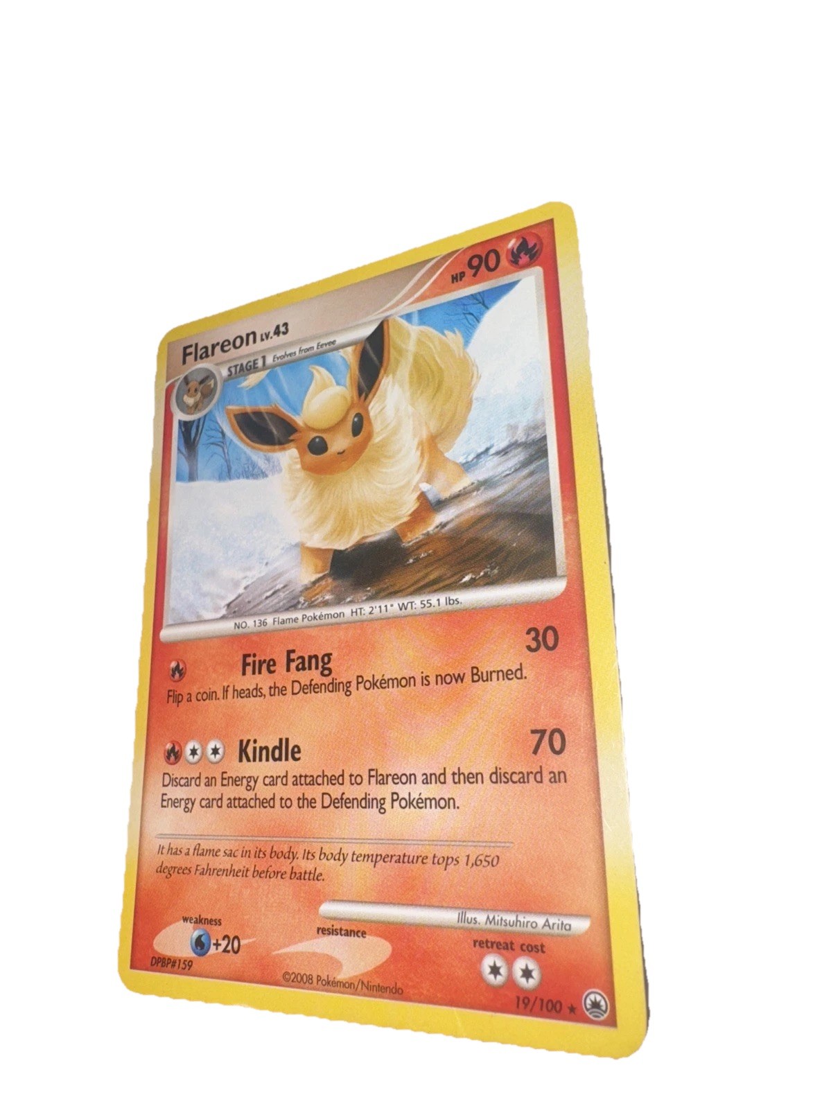 Flareon 19/100 Non Holo Rare Majestic Dawn Pokemon Card LP