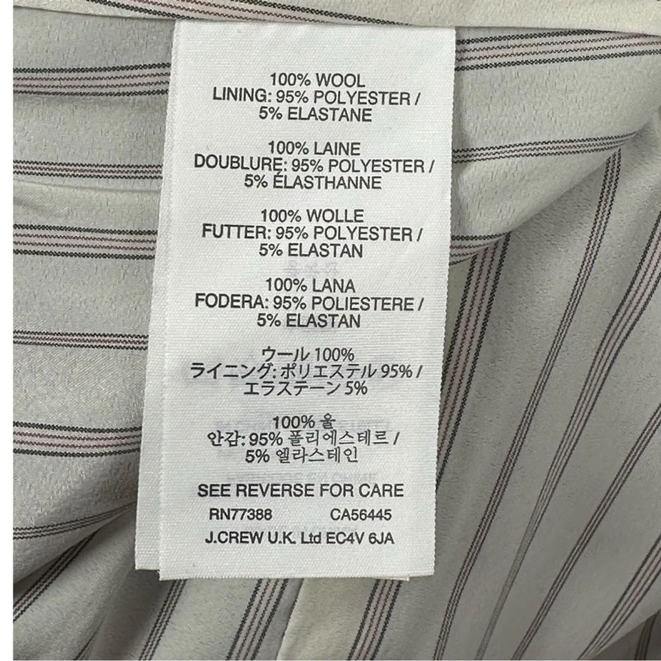 J. Blazer profesional clásico Crew para mujer 6P Rhodes 100 % lana negro dorado E1036 Foto 4 de 4