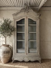 Antique Rustic Vintage French Armoire Cupboard Linen Press Wardrobe Cabinet