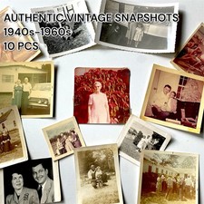 Authentic Vintage Snapshot Photos Lot 10pc 19...