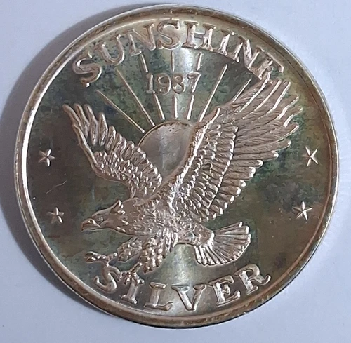 1 oz Silver Round/Medal - 1987 Sunshine Mint Silver Eagle - BU from tube