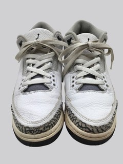 Air Jordan 3 Retro Youth 5.5Y White Cement Sneakers