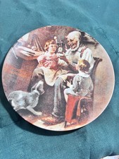NORMAN ROCKWELL "THE TOY MAKER" 1977 Made in the USA Vintage Collector Plate