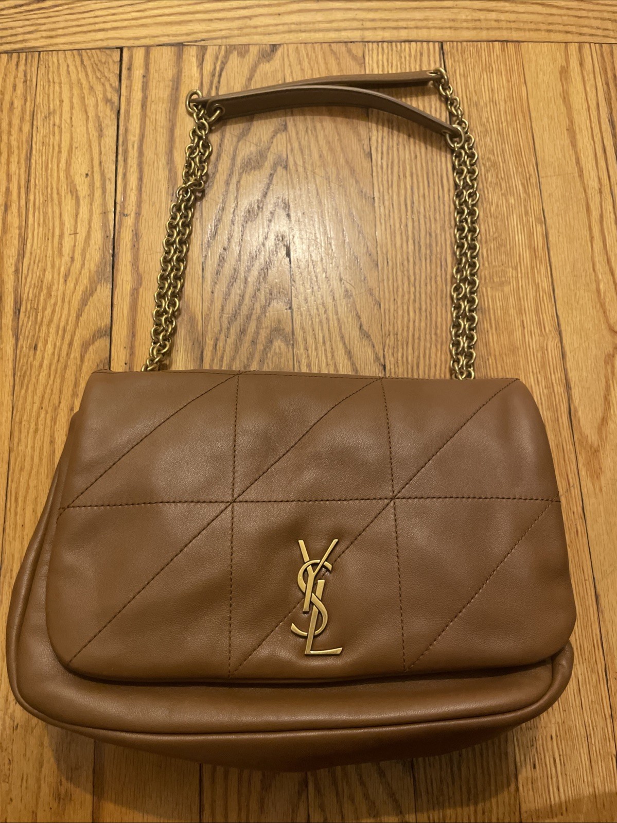 SAINT LAURENT Borsa a catena Yves St Laurent Light Fox piccola Jamie 4.3