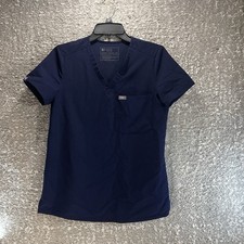 Figs One-Pocket Scrub Top Women's Sz XS Navy Blue Technical Collection FW1000