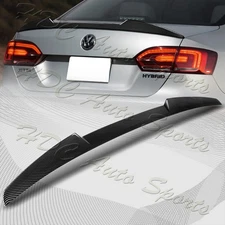 For 2011-2018 Volkswagen Jetta W-Power Carbon Painted V-Style Trunk Spoiler Wing