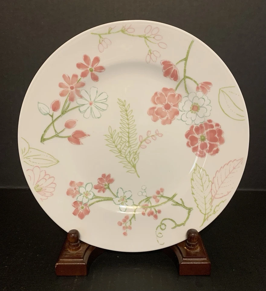 The Cellar Creamware 9" Salad Plates - White with Floral Accent - Set of 4 - Image 4 of 4
