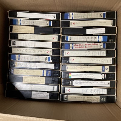 Lot Of 42 VHS Tape Bundle Job Lot Home Recordings Used Tapes Assorted Brands