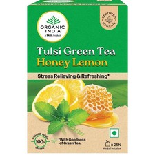 Organic India Thé Vert Tulsi Bio Miel Citron, 25 Sachets