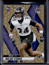 2025 Panini Mosaic Malaki Starks Rookies RC Honeycomb Prizm Rookie #347 Ravens