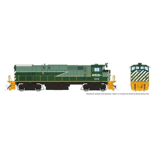 Rapido 33029 HO Scale BCR Green Lightning Stripe Scheme M420 + M420B #642 + #686 - Picture 2 of 3
