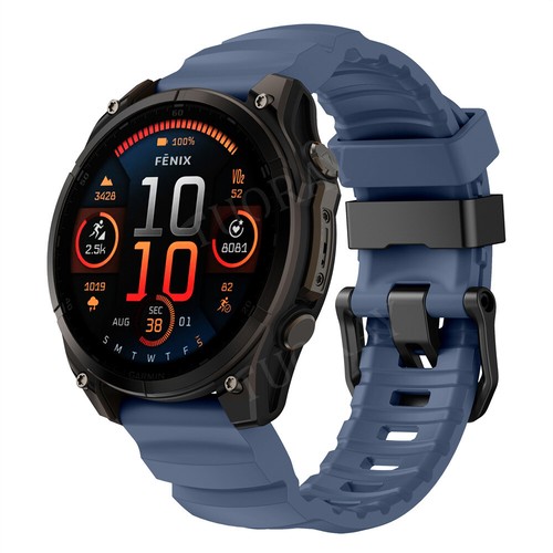 Correa de reloj de silicona para Garmin Fenix 8 47 mm 51 mm E 7 7X 6 6X 5 5X/Epix Pro - Imagen 12 de 81