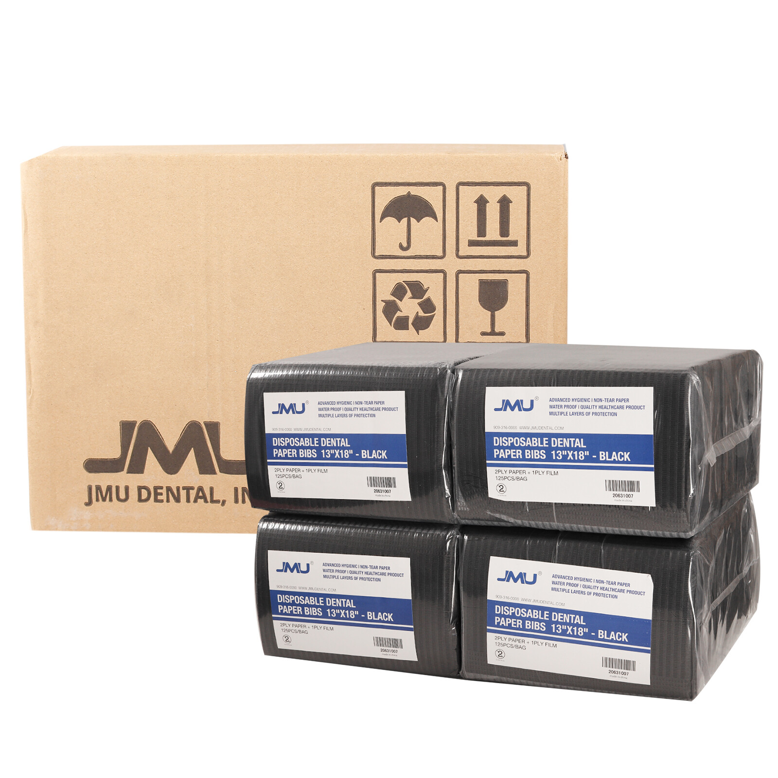 2000 JMU Disposable Dental Bibs 3-Ply Waterproof Medical Tattoo Towel 13"x18"