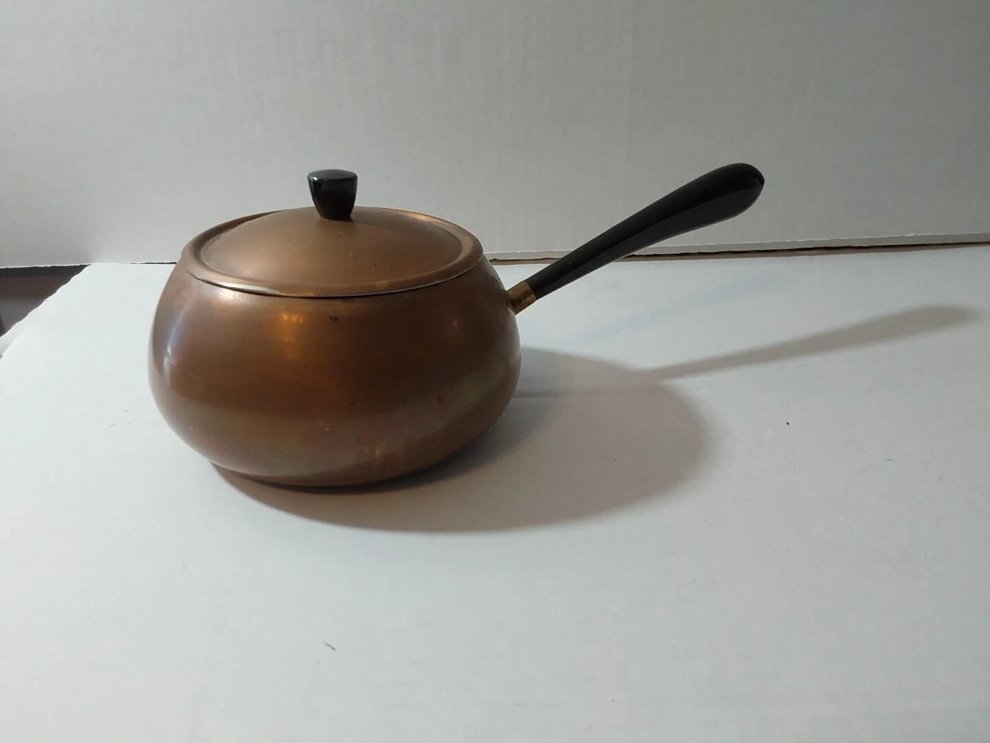 Vintage Metawa Holland Copper 4 Cup Sauce Pan Fondue Pot Cookware With Lid