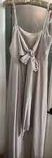 SHOW ME YOUR MUMU Long Bridesmaids Dress Chiffon Back Bow Medium Blush