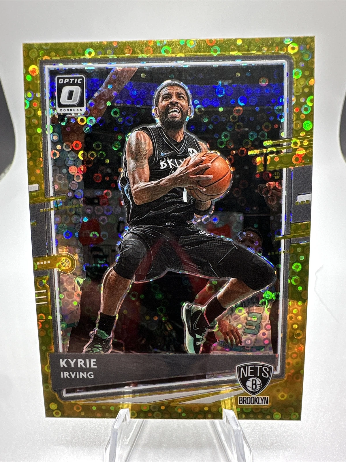 2020-21 Optic Fast Break Gold Disco 5/10 Kyrie Irving