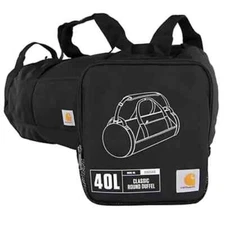 Carhartt 40L Classic Round Duffel Bag Model CB0500 Color Black New with Tag