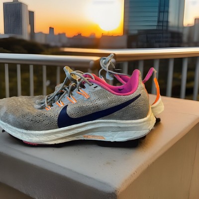 Size 6 - Nike Air Zoom Pegasus / 6 Grey/ Crimson Pink