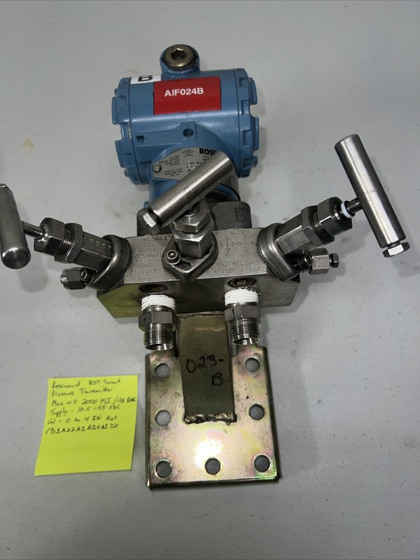 Rosemount 3051 smart pressure transmitter Max WP 2,000 PSI / 138 BAR