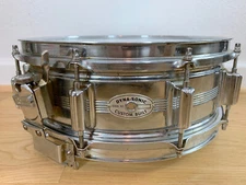 ROGERS Dynasonic Snare Drum 5x14 Brass Shell 60s Vtg Low Serial 12090 5-Line USA