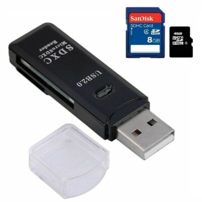 Usb Kartenleser Micro SD SDHC SDXC Stick Card Reader Kartenlesegerät Adapter Z54