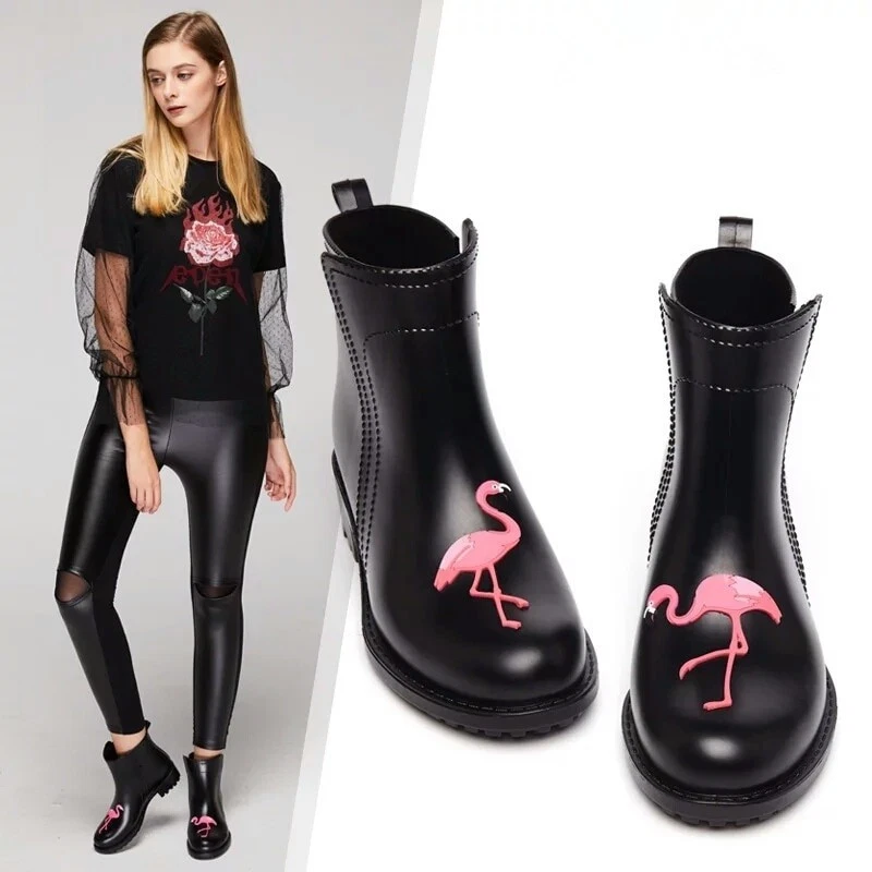 Flamingo rain boots womens sales