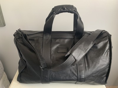 tumi leather duffle