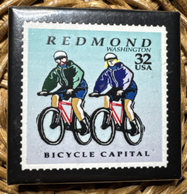 Redmond Washington USA Bicycle Capital Collectible Travel Fridge Magnet