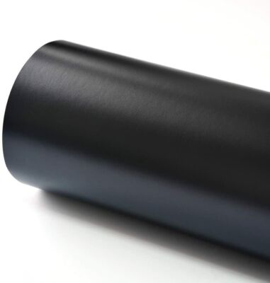 Black Matt Vinyl Kitchen Cupboard Worktop Covering Wrap Sheet Film ...