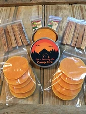 Fire Starter  Kit Camping Hiking Backpacking   Waterproof Matches Fatwood Tent