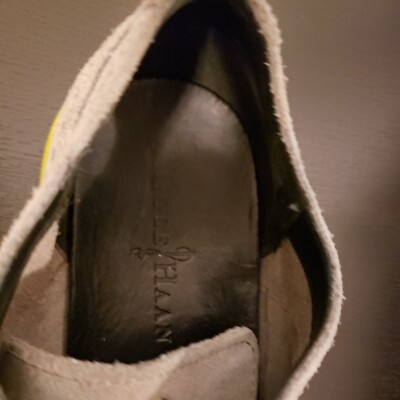 COLE HAAN ~ Gray Suede Yellow Soles Lunargrand Wingtip  display picture 1