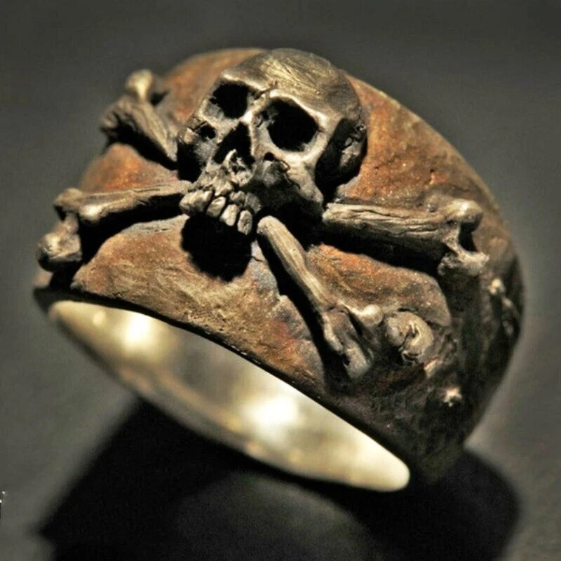 Pirate skull best sale ring