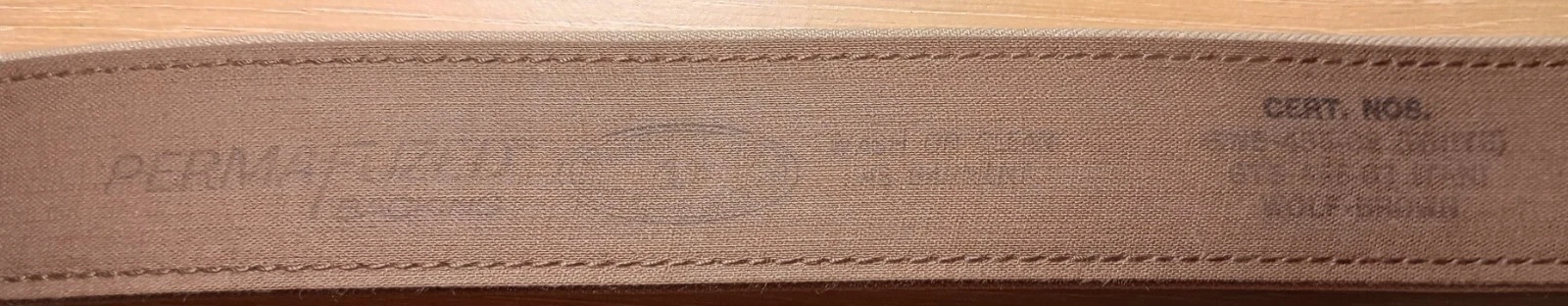 45" web belt sized belt with Army buckle. Wolf Brown permafuzed.