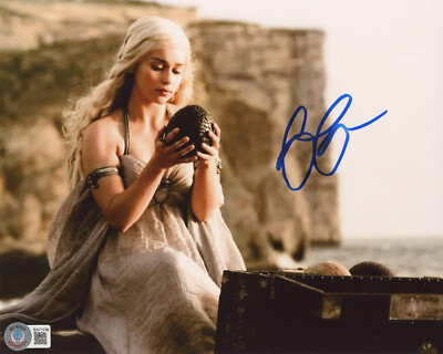 Emilia Clarke Signed BAS COA Autographed 8X10 Game of Thrones