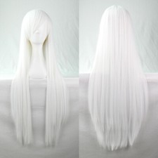 80cm Long Straight Wigs Halloween Cosplay Costume Anime Hair Party Full Wigs