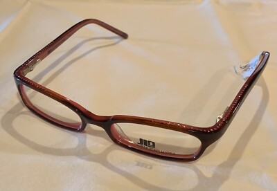 New JENNIFER LOPEZ JLO JL208 Burgundy Plastic Eyeglasses Frame w/ Embellishments